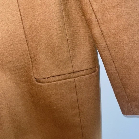Camel Pea Coat, Zara, size M - Picture 3 of 12